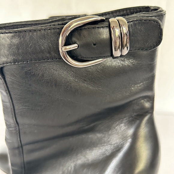 VIA SPIGA BLACK LEATHER BOOTS SIZE 8.5 - Picture 15 of 16